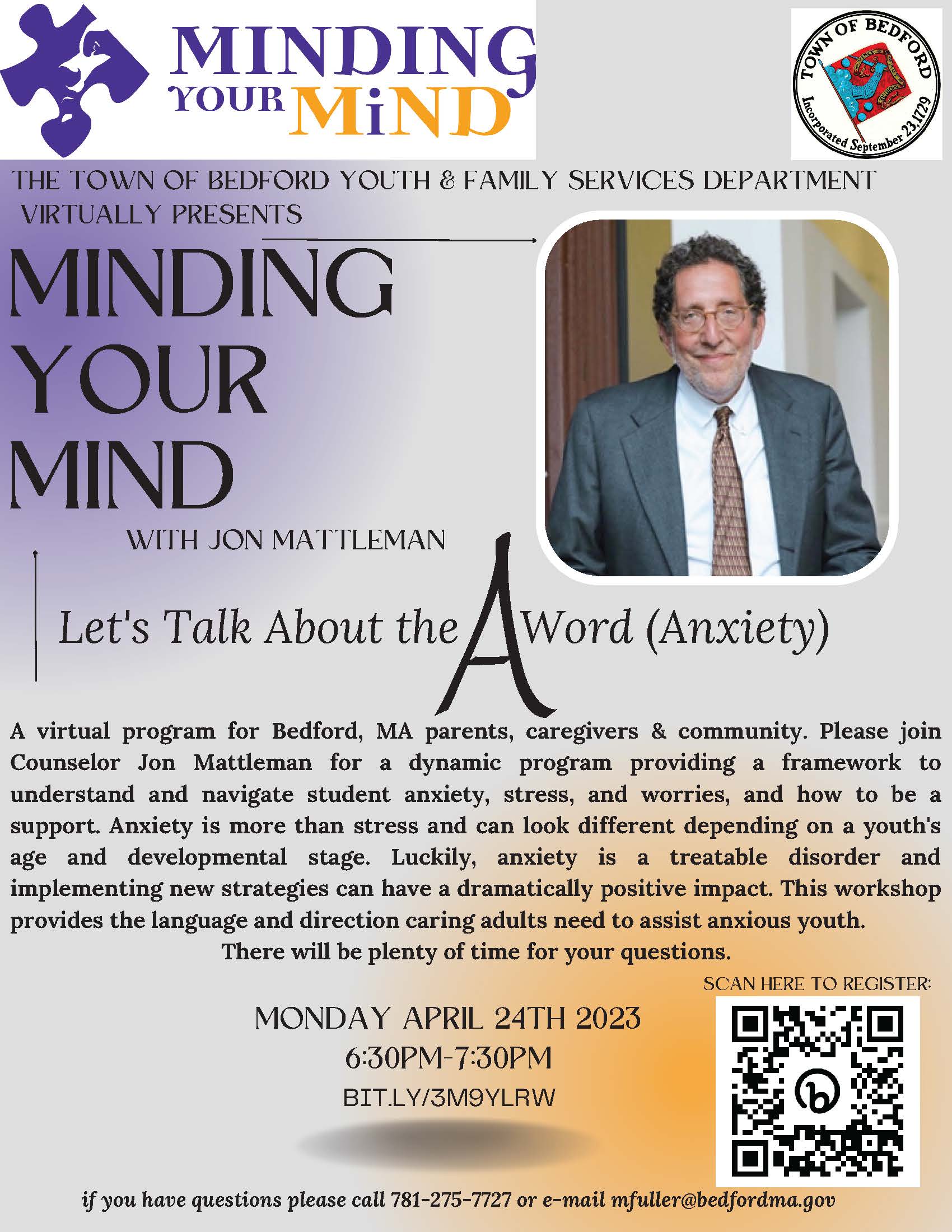 Lets Talk About The A Word (anxiety) Flyer