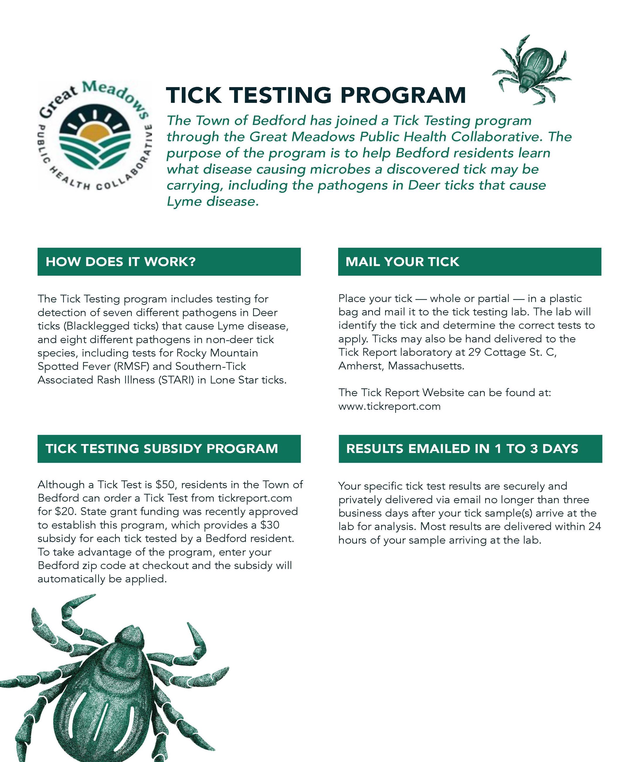 Tick Testing Program Flyer_Bedford 1