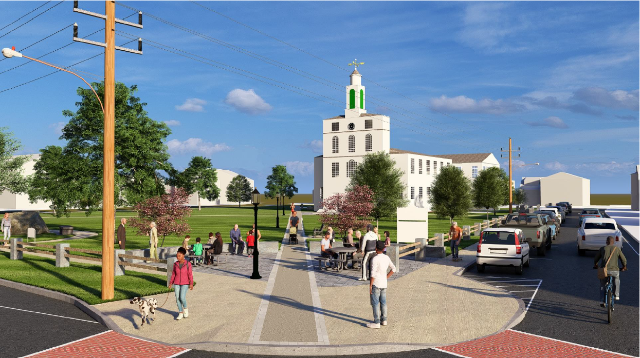 Town Common - View from Elm Street Rendering